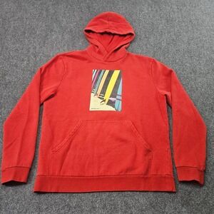 Oakley Hoodie Mens Large Red Surfboard Graphic Pullover Sweatshirt Surf Skater